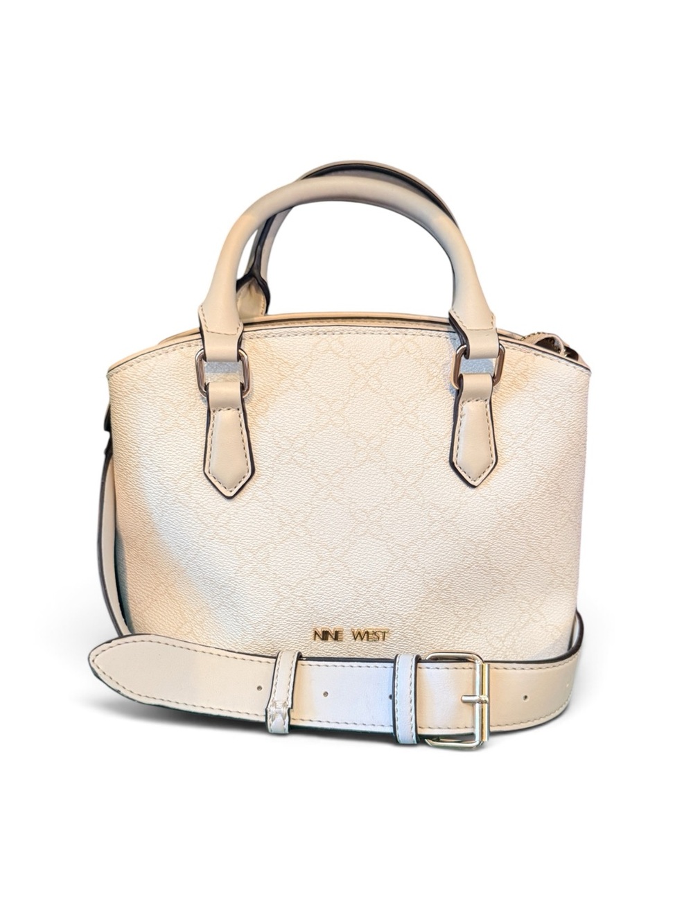 Nine West Cream Mini Satchel with Detachable Strap